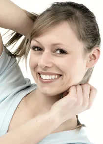 Woman smiling