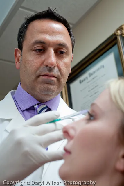 Dr. Merheb injecting Botox