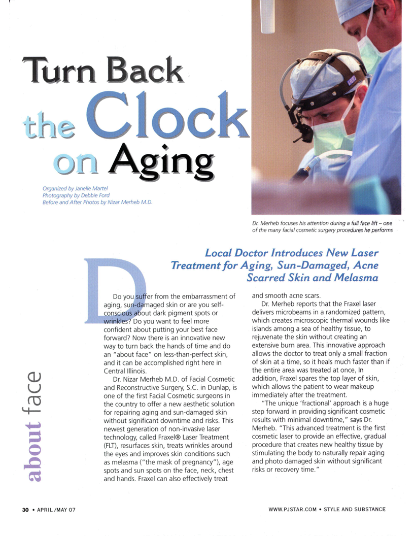 Journal Style Magazine May 2007 Issue Turn back the clock on aging