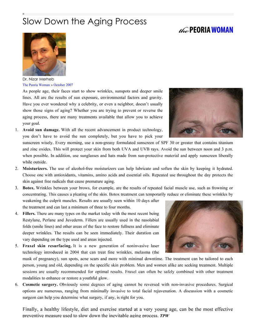 The Peoria Woman October 2007 Issue - Slow Down the Aging Process