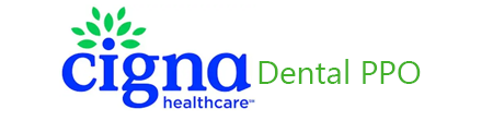 Cigna Dental PPO logo with green leaf design.