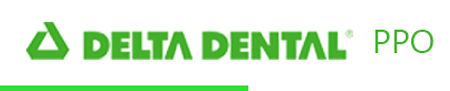 Delta Dental PPO logo with green triangle and text.