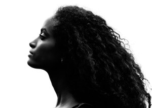 a woman's side profile