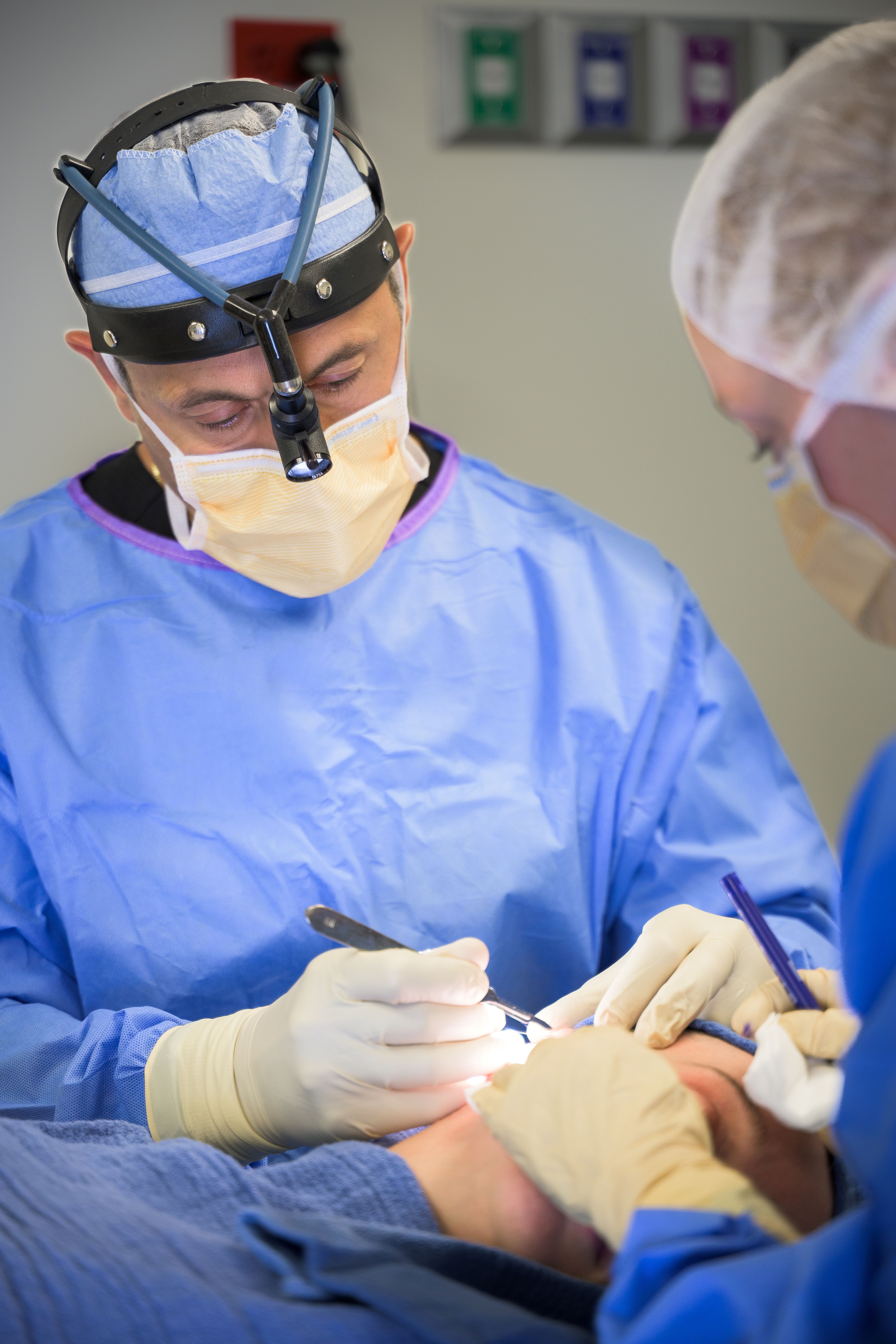 Doctor on a dental procedure